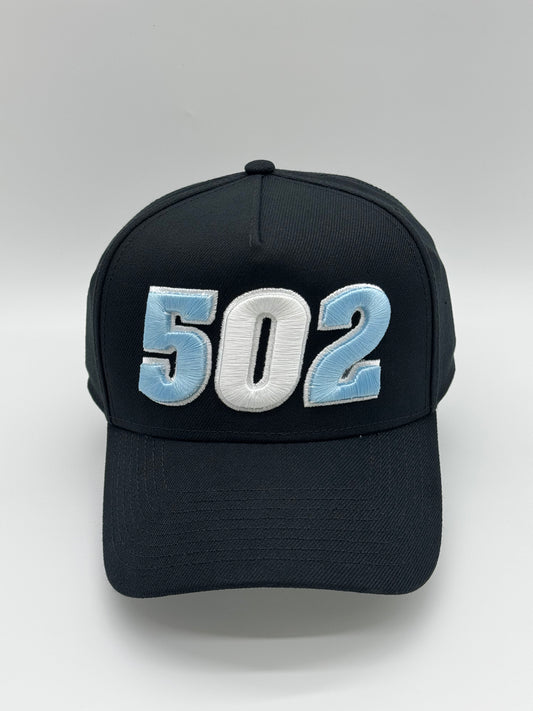 502 Embroidered Dad Hat - Blue/White/Black