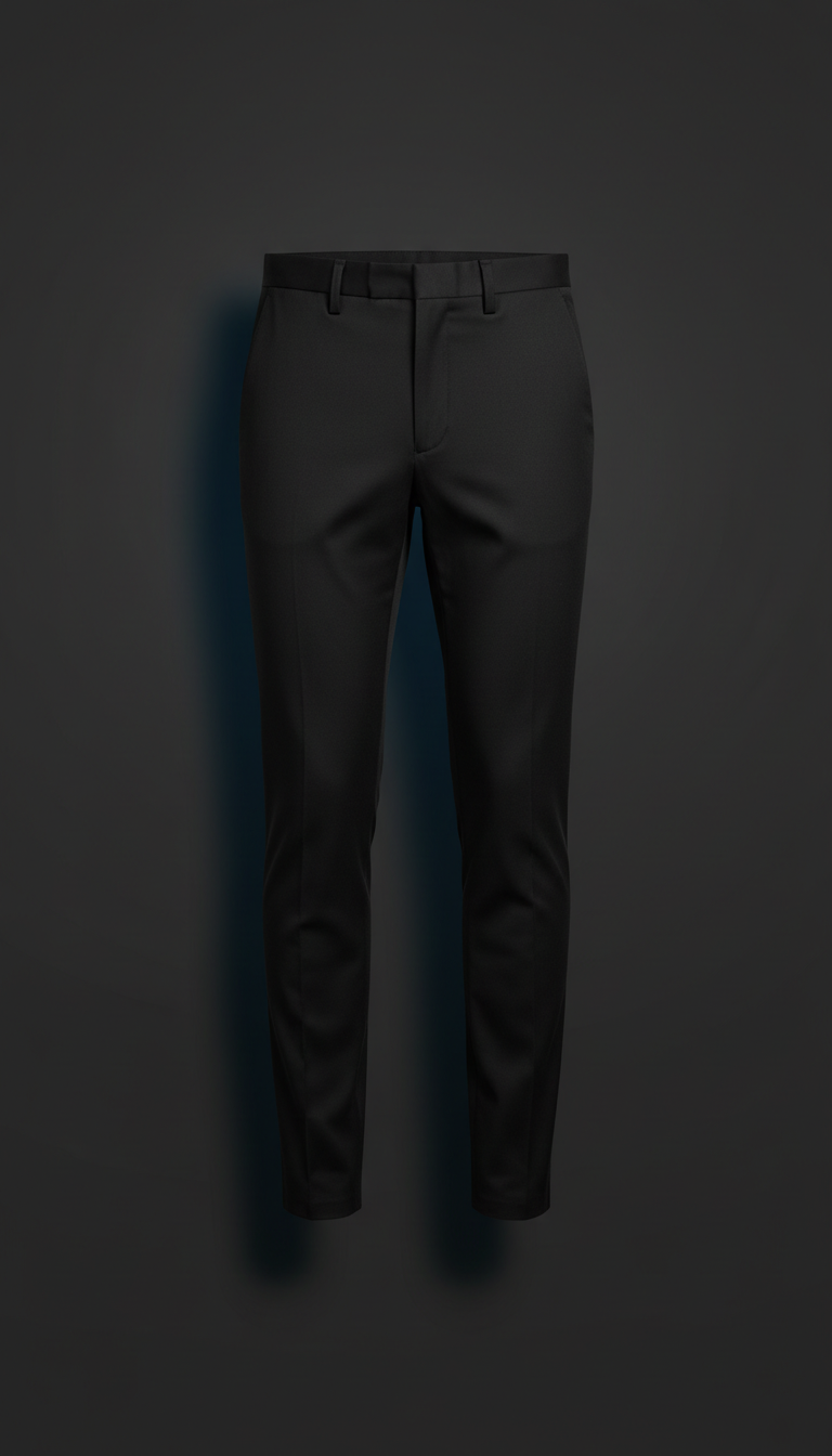 Steel Black slim-fit trousers